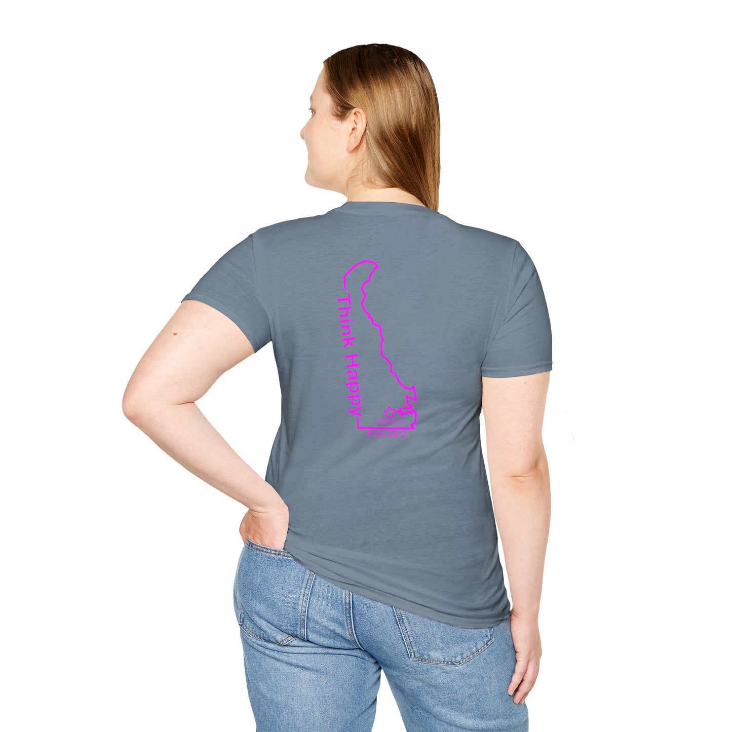 Think Happy Delaware My Town T-Shirt