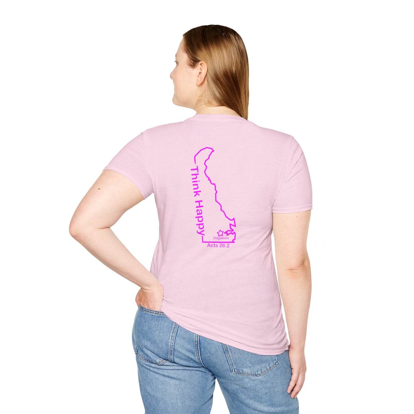 Think Happy Delaware My Town T-Shirt