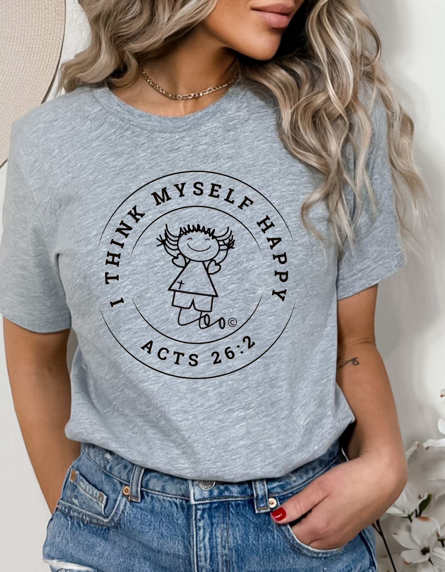 I Think Myself Happy Softstyle Tee