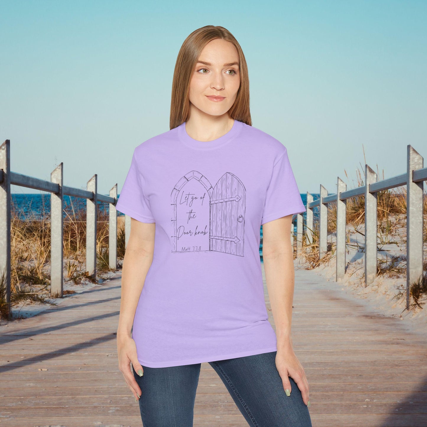 Inspirational Unisex Ultra Cotton Tee - 'Let Him In' Design - Perfect for Faith & Casual Wear
