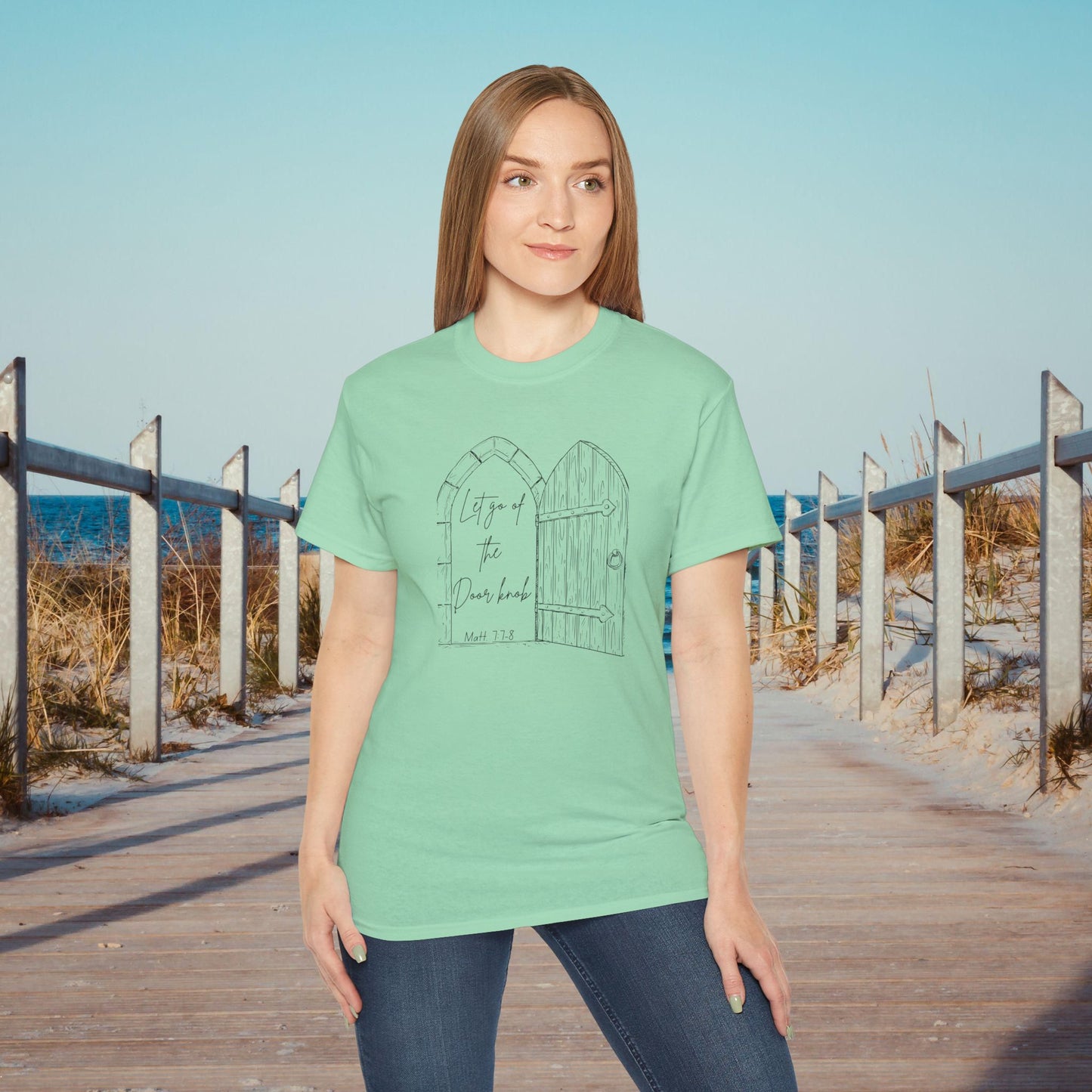 Inspirational Unisex Ultra Cotton Tee - 'Let Him In' Design - Perfect for Faith & Casual Wear