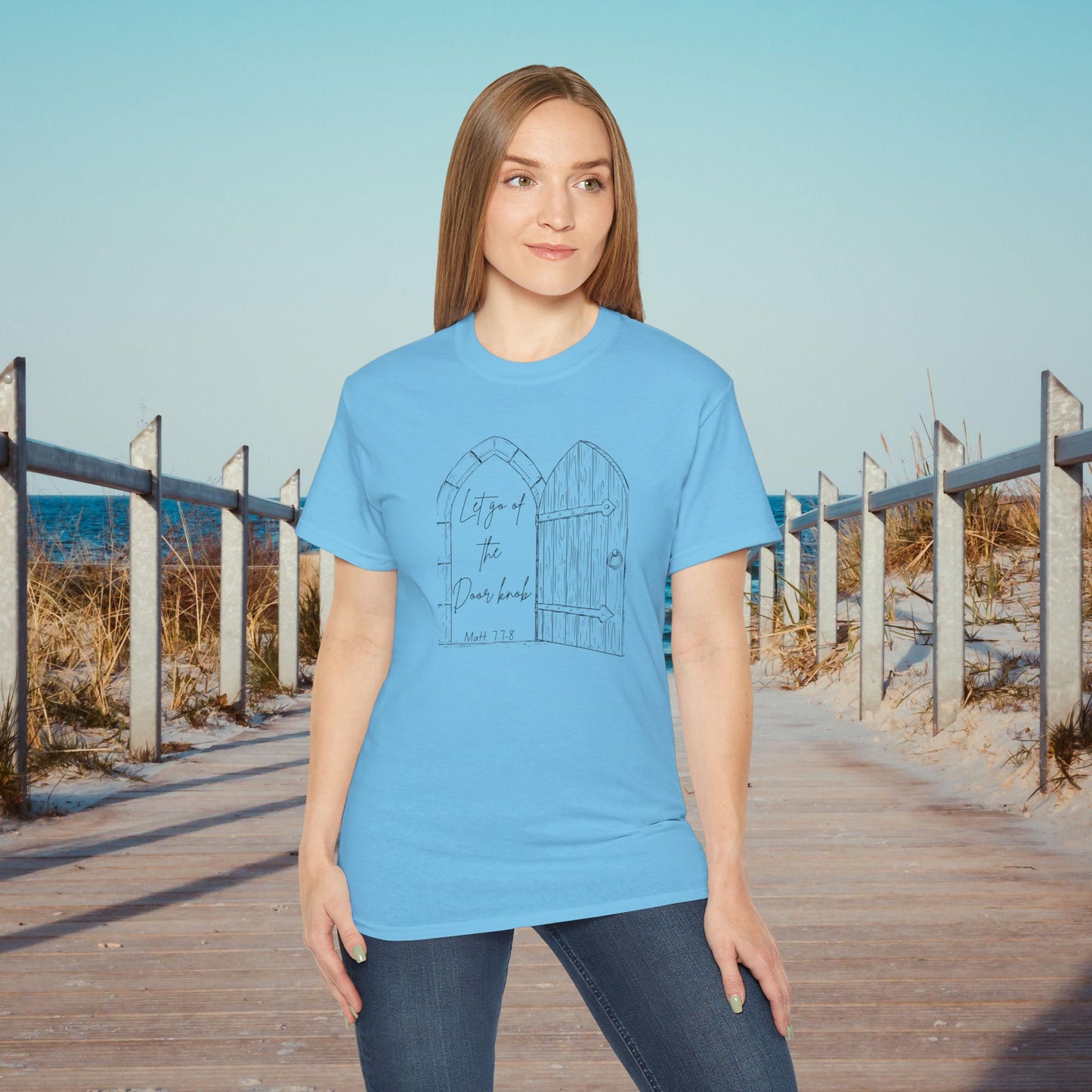 Inspirational Unisex Ultra Cotton Tee - 'Let Him In' Design - Perfect for Faith & Casual Wear
