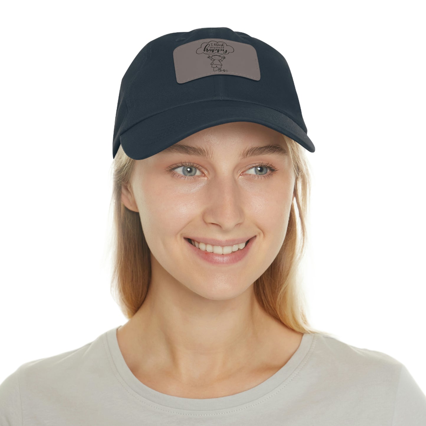 Unstructured Hat with Leather Patch