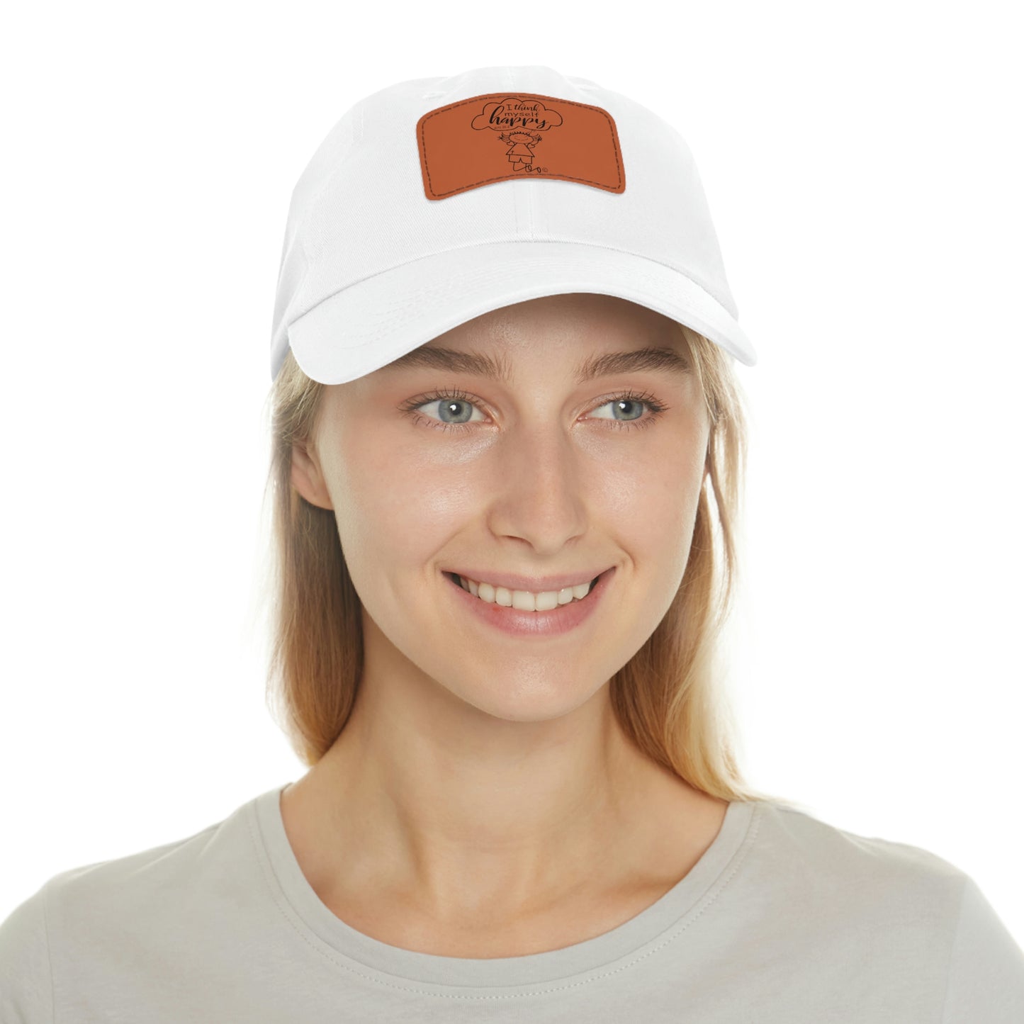 Unstructured Hat with Leather Patch